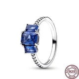 925 Silver Rose Heart Padlock Ring for Women