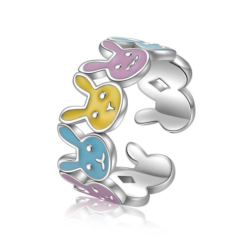 925 Silver Rabbit Ring High-quality Jewelry Women FQL23236