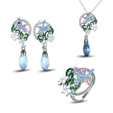 Silver 925 Flower Zircon Ring Women Wedding Gift