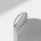 925 Silver Moonstone Ring Stackable Crystal Ring Women Birthday Gift