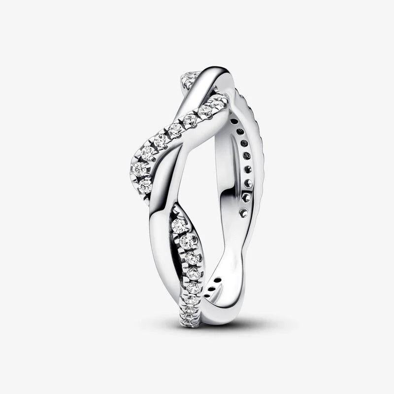 925 Sterling Silver Wave Ring For Women