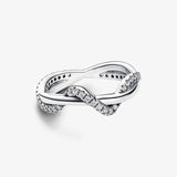925 Sterling Silver Wave Ring For Women