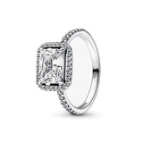 925 Sterling Silver Crown Series Ring Shining Heart Jewelry Gift