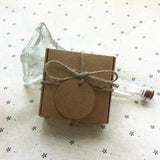 50pcs 6.4*6.4*2.8cm Black/White/Kraft Paper Earring Jewelry Gift Boxes