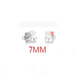 925 Silver Zircon Bear Earrings Wedding Accessory