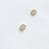 14k Plated Crystal Zircon Mini Stud Earrings for Women