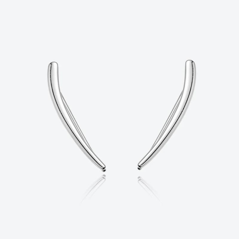 925 Silver Climber Earring Stud Women Fine Jewelry Pendientes