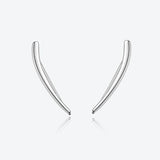 925 Silver Climber Earring Stud Women Fine Jewelry Pendientes