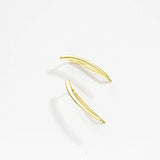 925 Silver Climber Earring Stud Women Fine Jewelry Pendientes