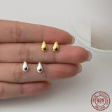 Water Drop Stud Earrings 925 Sterling Silver Small 925 Silver Earrings For Women