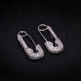 925 Silver Personalized Zircon Pin Mini Earrings for Party Birthday