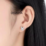 925 Silver Zircon Earrings for Girls Crystal Jewelry Gifts