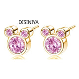 925 Silver Zircon Earrings for Girls Crystal Jewelry Gifts