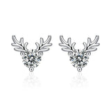 925 Silver Zircon Earrings for Girls Crystal Jewelry Gifts