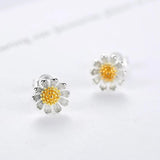 925 Silver Needle High Jewelry Flower Stud Earrings For Women
