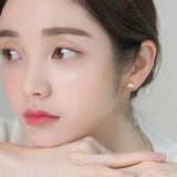 925 Silver Lotus Flower Stud Earrings for Women Elegant Piercing Jewelry
