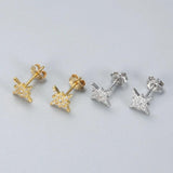 925 Silver Star Ear Studs Women's Diamond Zircon Star Stud Earrings