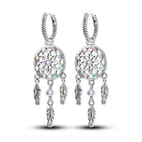 925 Silver Travel Magic Eye Hoop Earrings CZ Zircon Earing Jewelry