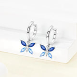 925 Silver Travel Magic Eye Hoop Earrings CZ Zircon Earing Jewelry