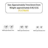925 Silver Heart Earrings Charming Geometric Shapes Birthday Party
