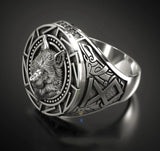 925 Silver Retro Wolf Totem Thai Warrior Ring