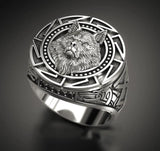 925 Silver Retro Wolf Totem Thai Warrior Ring