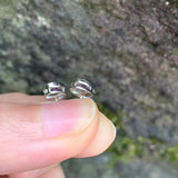 5*3MM Amethyst Stud Earrings 925 Silver Vintage Gift