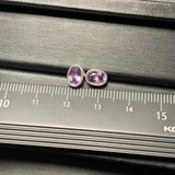 5*3MM Amethyst Stud Earrings 925 Silver Vintage Gift
