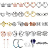 925 Silver Enchanted Crown Tree Of Love Earrings