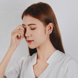 925 Silver Zirconia Angel Wings Stud Earrings