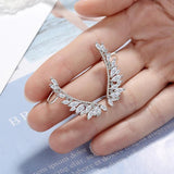 925 Silver Zirconia Angel Wings Stud Earrings