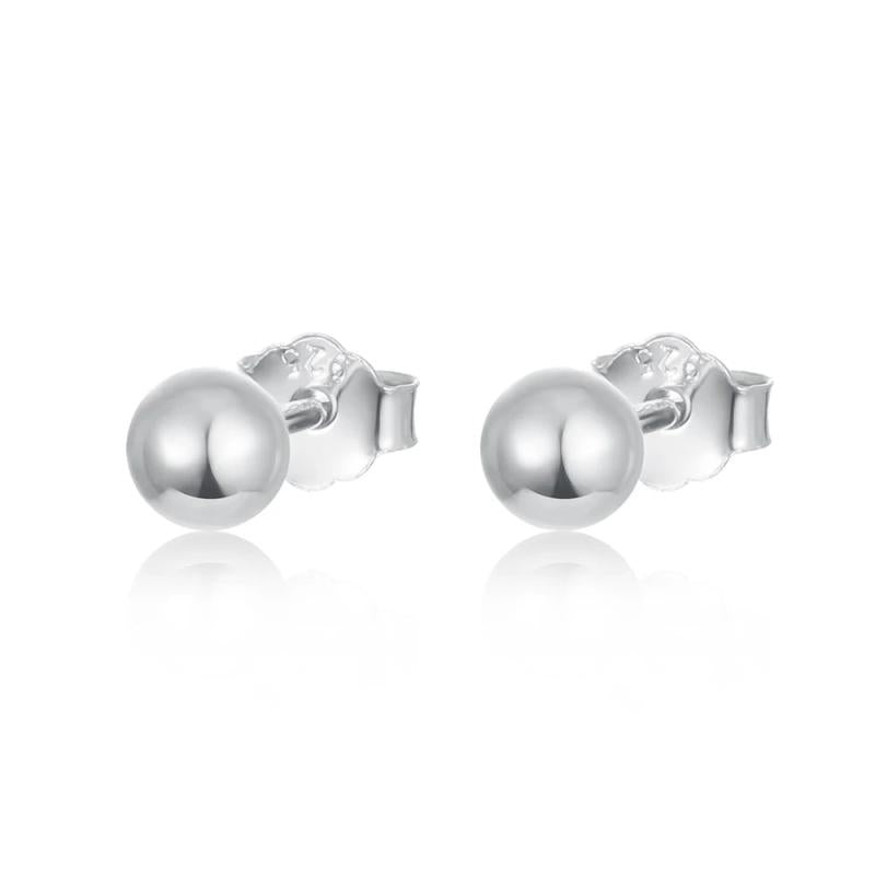 925 Silver Small Balls Stud Earrings Stackable Jewelry