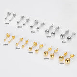 925 Silver Small Balls Stud Earrings Stackable Jewelry