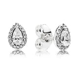 925 Silver Rose Gold Elegance Teardrops Earring