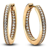 925 Silver Moon Star Signature Hoop Earrings
