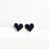 925 Silver Red Heart Earrings Romantic Ear Studs for Women Girl