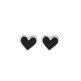 925 Silver Red Heart Earrings Romantic Ear Studs for Women Girl