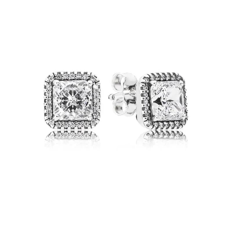 925 Silver Circle Snowflake Hoop Earrings Birthstone