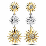 925 Silver Sun & Moon Hoop Earrings, Women's Gift Jewelry