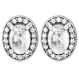 925 Silver Love Heart Bow Earring