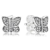 925 Silver Earring Interlinked Circles Feathers Freehand Heart Earring Gift