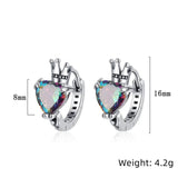 S925 Crown Zircon Love Ear Buckle Women Earrings