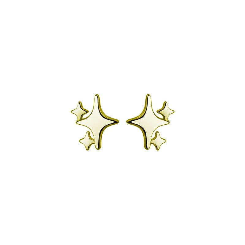 925 Silver Star Piercing Stud Earrings for Women