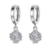 Antiallergic Silver 925 Earrings Zircon Stone Wedding Fine Jewelry