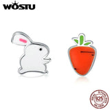 925 Silver Rabbit Stud Earrings for Women
