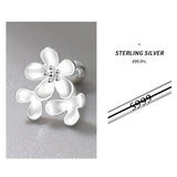 925 Silver Flower Stud Earrings Sweet Petal Forest System Earring