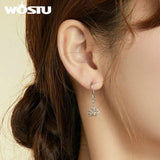925 Silver Lotus Flower Earrings with Zircon