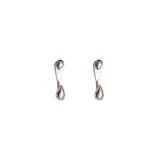 Water Droplet Stud Earrings 925 Sterling Silver Wedding Jewelry