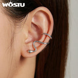 925 Sterling Silver Long Snake Stud Earrings for Women