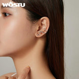 925 Sterling Silver Long Snake Stud Earrings for Women